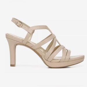Naturalizer Baylor CremeBrulee/Nude Beige Strappy Heels. Size 9M. Worn Once